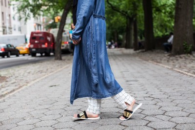 denim trench