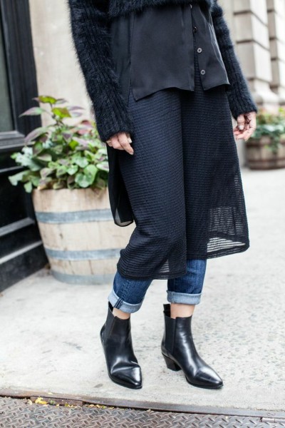 how to style an all-black look