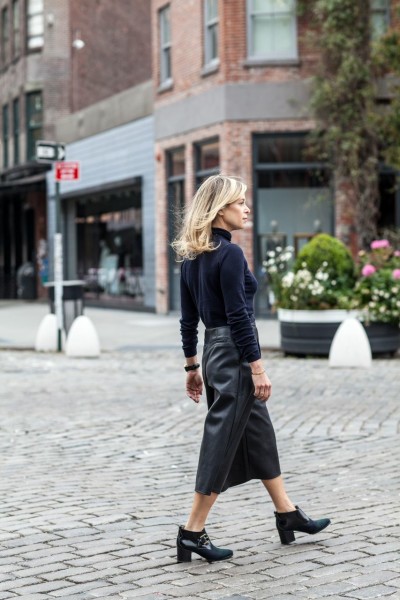 navy turtleneck