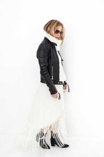 ivory fringe dress