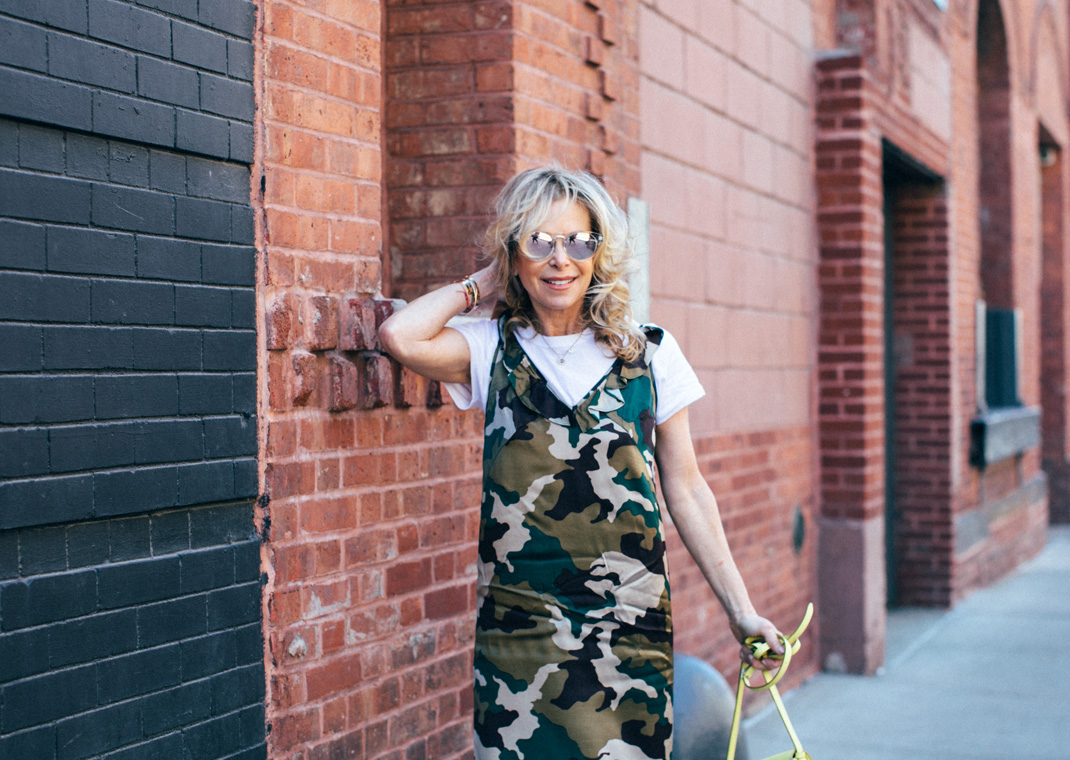 camouflage printed dress
